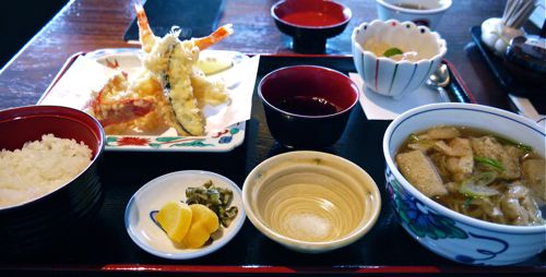 美々卯の天ぷらランチ